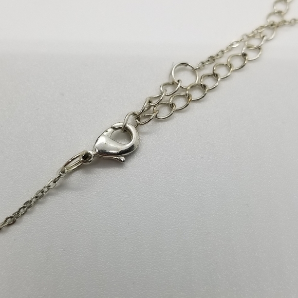 silver tone Scorpio spellout necklace - Picture 4 of 4